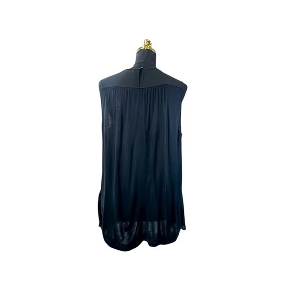 ECI New York Black Pleated Blouse - Size L - Picture 3 of 4
